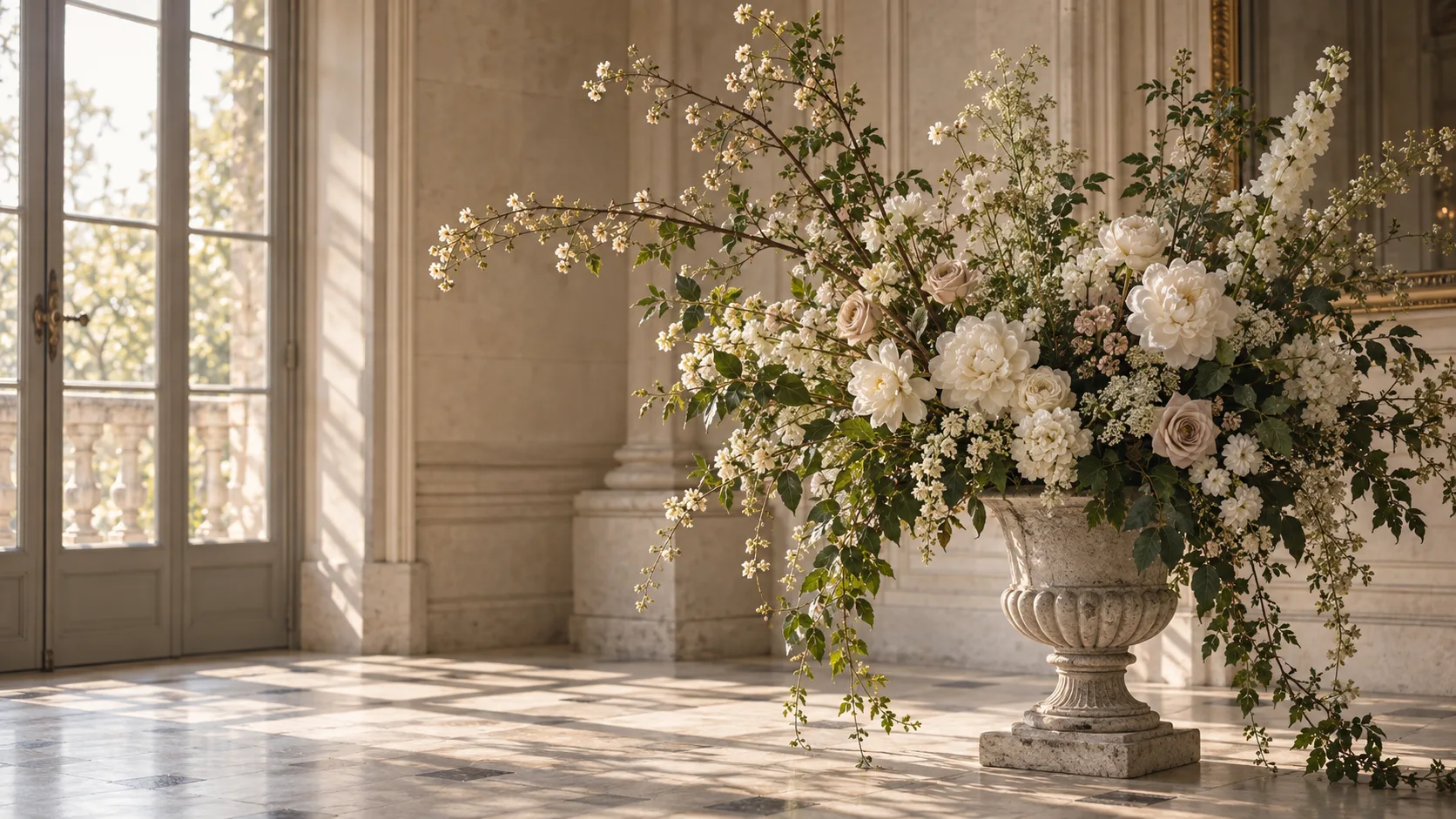 Composition florale d’ambiance pour l’univers Réalisations